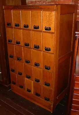 Quartered Oak Antique Ladies Home Journal Sewing Pattern Cabinet-----16002 • $1500