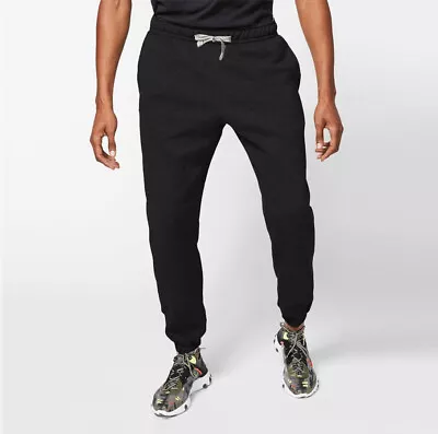 36  38  LEG EXTRA LONG Black Cuffed Jogging Joggers Gym Bottoms Mens Big Tall  • £27.95