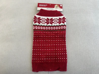 $3.50 • Buy DOG Sweater Knitted Red & White Size Large -NEW With Tags