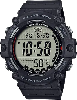 Casio AE1500WH-1AV Chronograph Watch Black Resin Band Alarm Illuminator • $25.75