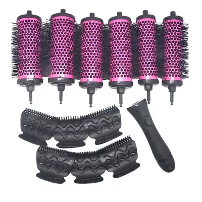 6pcs/set 3 Sizes Detachable Handle Hair Roller Brush With Positioning Clips Y2Y6 • $38.49
