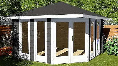 £3800 • Buy Corner Log Cabin 3.6mx3.6m /40mm INCL.Shingle Tiles And 19mm T&G Floor