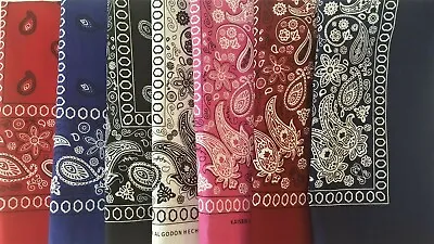 BANDANA New 100% Cotton PAISLEY BANDANA 22 X22   • $6.75