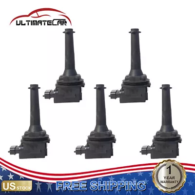 Pack Of 5 Ignition Coils For Volvo C70 S60 S70 S80 V70 XC70 XC90 L5 L6 UF341 • $540.96