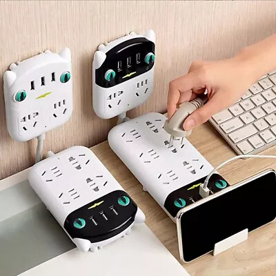 Extension USB Power Board 6 Way Outlet Socket Charger 1.8M Port Surge Protectors • $16.99