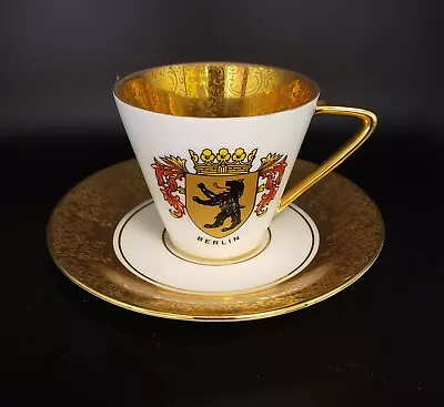 $16.95 • Buy Vintage Gerold Porzellan Bavaria Porcelain Demitasse Cup & Saucer Berlin 
