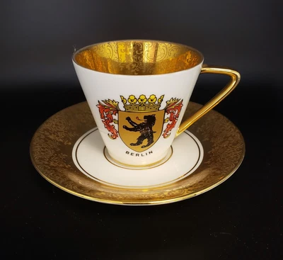 $16.95 • Buy Vintage Gerold Porzellan Bavaria Porcelain Demitasse Cup & Saucer Berlin 