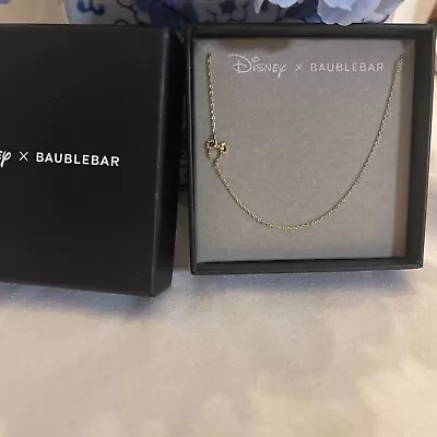 Disney X  Baublebar Minnie Mouse Ears Necklace Gold Tone • $24