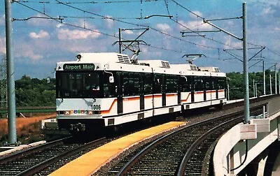 St. Louis Lambert Airport LRV Bi-State Metrolink Train Vintage Postcard • $5.99