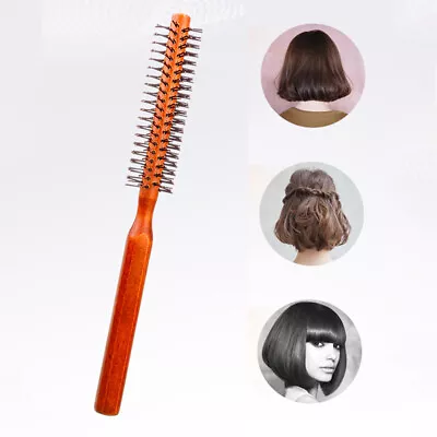 Round Curling Roller Hairbrush Styling Hair Brush Small Wood Brush Unisex Brush • $6.80