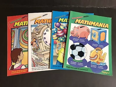 Highlights Puzzlemania +Math= Mathmania Lot Of 4 Books • $10.50