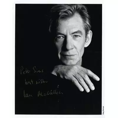 Ian McKellen - Autograph - Signed Black And White Photograph • £65