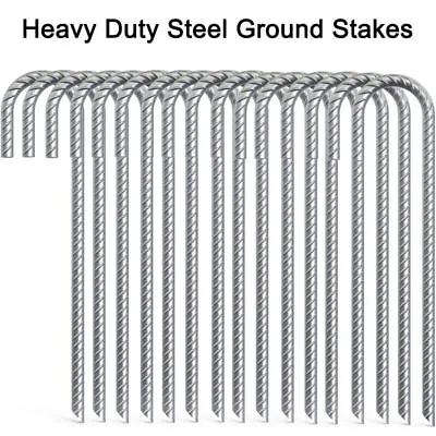 £89.99 • Buy 8/10/20/50/100X Tent Pegs Heavy Duty Steel Marquee Ground Stakes 350mm X 10mm