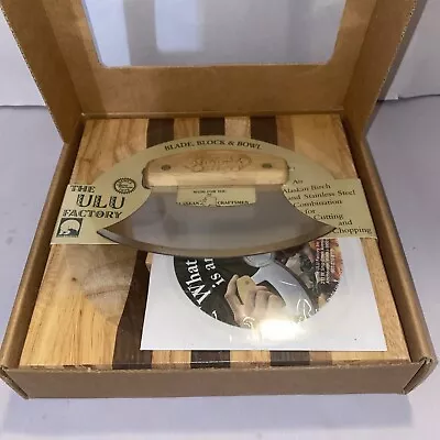 BNIB The ULU Factory Anchorage Alaska Chopping Bowl With ULU Knife Block & DVD • $30