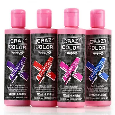 Crazy Color Renbow Vibrant Shampoo Conditioner Semi Permanent Coloured Hair Care • £7.99