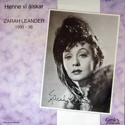 Zarah Leander - Henne Vi Älskar 1931-36 - Vinyl Deutsche Oldies • $10.65