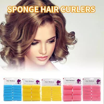 Sponge Hair Rollers SMALL LARGE Soft Foam Curlers Curling Tools Waves Styling • $14.55