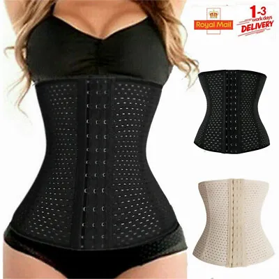 WAIST TRAINER CORSET Breathable Tummy Girdle Belt Sport Body Shaper Control UK • £5.29