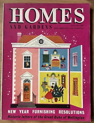 HOMES AND GARDENS Magazine January 1965 VINTAGE ADS NEW YEAR 60's STYLE • £12