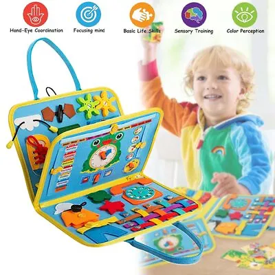 Busy Board For Toddlers Kids Montessori Toys For 1 2 3 4 Year Old Boys Toys Age • £11.01