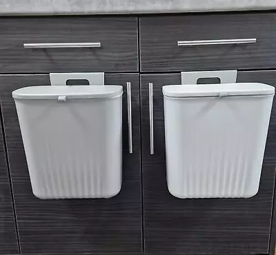 £11.99 • Buy 9 Litre Waste Bin Kitchen Cabinet Door Cupboard Hanging Or Wall Mount Trash Can
