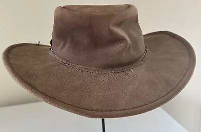 Jacaru Leather Suede Hat Kids Size Small Brown Western Cowboy Hat • $15.54