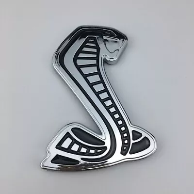 Chrome Black Cobra Shelby GT500 Snake Emblem Fender Door Trunk Premium Car Decal • $17.99