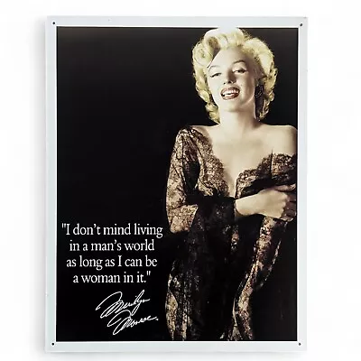 Marilyn Monroe Wall Hanging Metal Print 16  X 12.5  Man's World Quote • $12