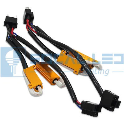 $13.99 • Buy H4 9003 Load Resistor Kit HID Relay Harness LED Anti Flicker Error Free Decoder