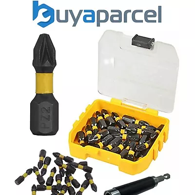 BAP 25 PC Impact Torsion PZ2 Pozi 2 Screwdriver Drill Bit Set + Magnetic Holder • £8.50