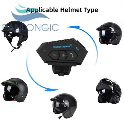Motorcycle Helmet Headset Wireless Bluetooth Headphone Speaker Hands-Free BT-12 • $18.99