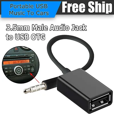 $1.87 • Buy 3.5mm Male Audio AUX Jack To USB 2.0 Type A Female OTG Converter Adapter Cable