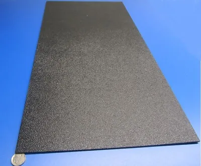 Black ABS Sheet 1/8  (.125 ) X 12  X 24  Haircell Textured One Side • $10.79