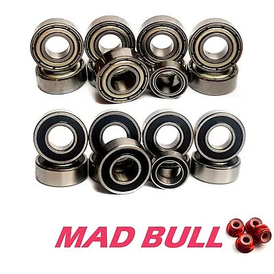 £7.49 • Buy Bearing Set For TAMIYA MAD BULL 58205 COMPLETE 10 Rubber/Metal Hop Up Upgrade