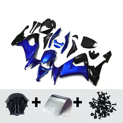 For Kawasaki ZX10R 2008 2009 2010 Zx10r Blue Black Fairings ABS Plastic Bodywork • $390.95