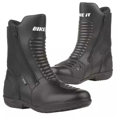 Bike It Preto Short Waterproof Motorcycle Boots Motorbike Shoes Trainers Black • $112.20