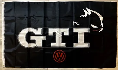 VOLKS GTI VOLKSWAGEN VW GOLF JETTA 3x5ft FLAG BANNER DRAPEAU MAN CAVE GARAGE • $18.47