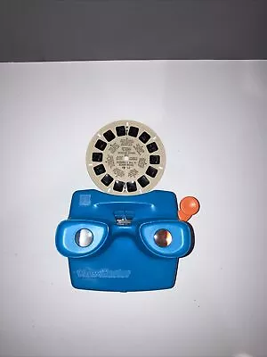 Vintage View-master Slide 3D Viewer Blue Fisher Price 1998 With Vintage Reel • $8.10