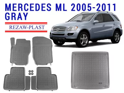Floor Mats For Mercedes ML 350 500 2006-2011 Gray Rear Rubber Cargo Liner Tray • $209.99