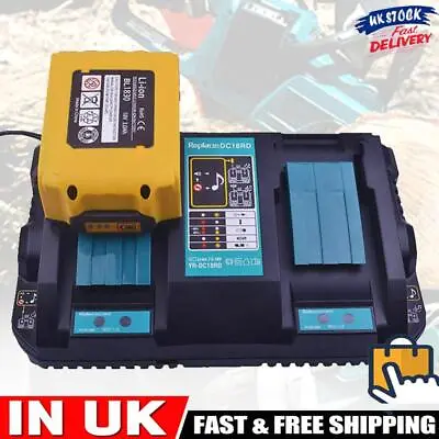 Dual Port Charger DC18RD Double Charging Fast Charging Charger 3A For Makita 18V • £33.79
