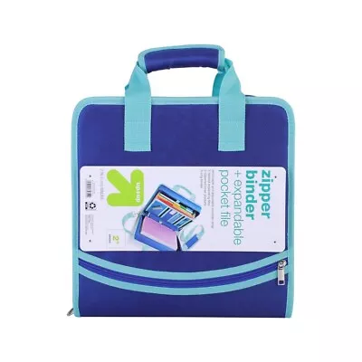 2  Ring Zipper Binder With Strap Blue - Up & Up™ • $17.98