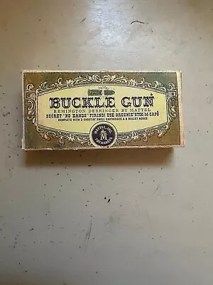 1958 Mattel Shootin Shell Belt Buckle Cap Gun Box  - Empty + Instruction Sheet • $24