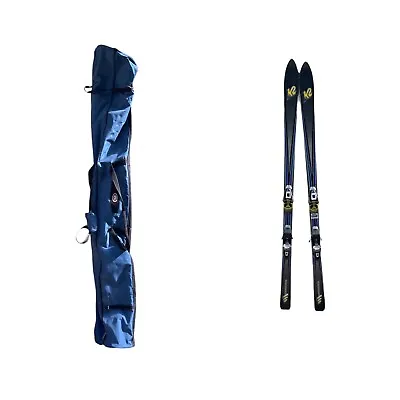 K2 Three Skis 178cm W/ Salomon 800 Bindings & High Sierra Blue Ski Bag • $212