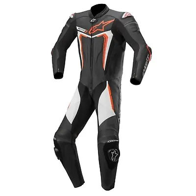 $779.99 • Buy Alpinestars Motegi V3 Black Fluo Red 1PC CE Leather Motorcycle Race Suit New