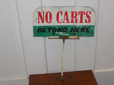 Vintage Golf No Carts Beyond This Point Metal Sign • $95