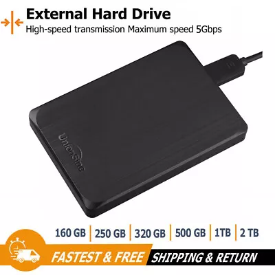 500GB 750GB 1TB 2TB External Hard Drive USB 3.0 Extended Memory Storage Disk HDD • £13.86