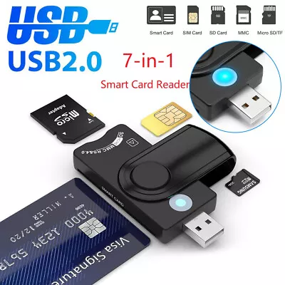 7-in-1 USB2.0 TF SD SIM ID Memory Card Multifunction Reader Adapter For Computer • $13.28