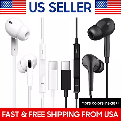 USB-C Type-C Stereo Earbuds Headphones For IPhone 15 Pro Max Plus IPad Wired Lot • $43.99