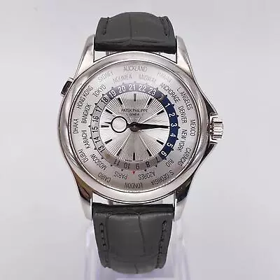 Patek Philippe Complications World Time White Gold Automatic Men Watch 5130G-001 • $31449