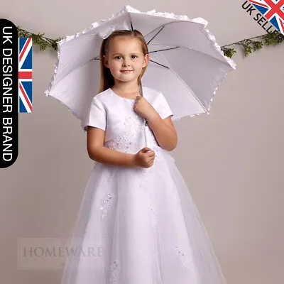 Holy Communion Dress Girls Full Length Matching Outfit Bag Parasol Socks Option • £125